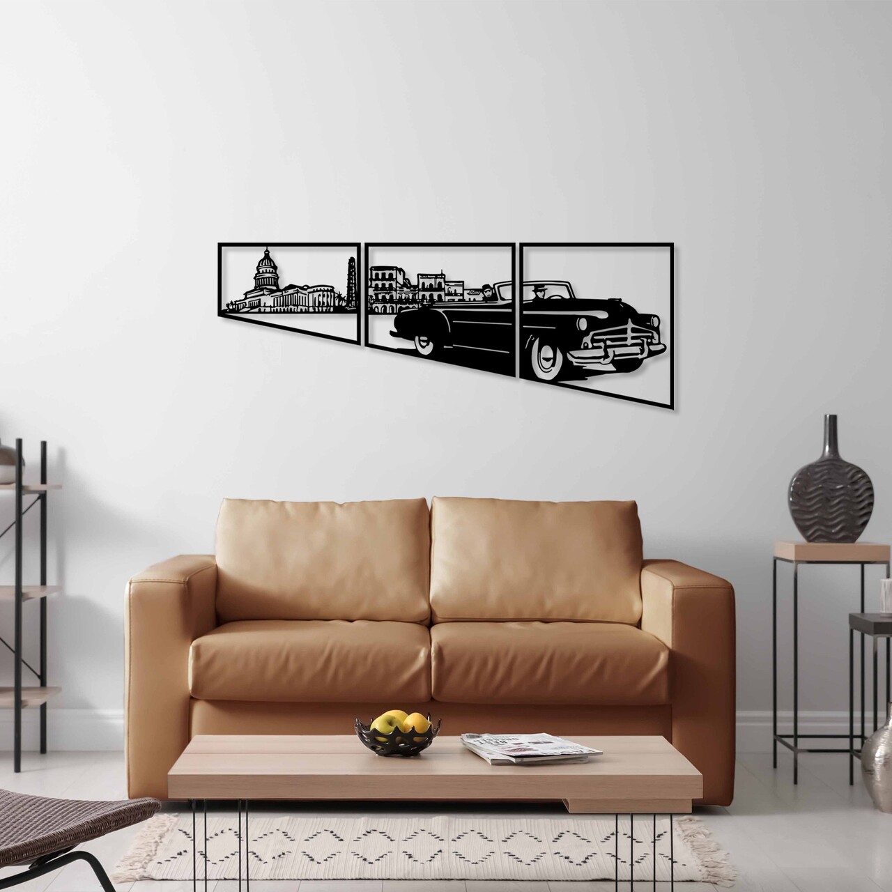 Decoratiune de perete, Oldies Trio B, Grosime: 1,5 mm, Negru - view 3