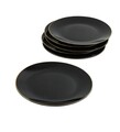 Set 6 farfurii intinse ST040106F650, Keramika, 25x25x3.7 cm, ceramica, negru