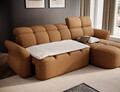 Coltar extensibil dreapta 3 locuri ELTAP, Beneth, 301x185x115 cm, lemn/poliester, mustar