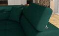 Coltar extensibil dreapta 4 locuri, ELTAP, Anton, 272x203x85 cm, lemn/poliester, verde/gri