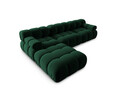 Canapea modulara 4 locuri, Bellis-51, Micadoni Home, 282x188x70 cm, catifea, verde bottle