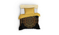 Lenjerie de pat pentru o persoana (DE), Alvina - Gold, Cotton Box, Bumbac Satinat