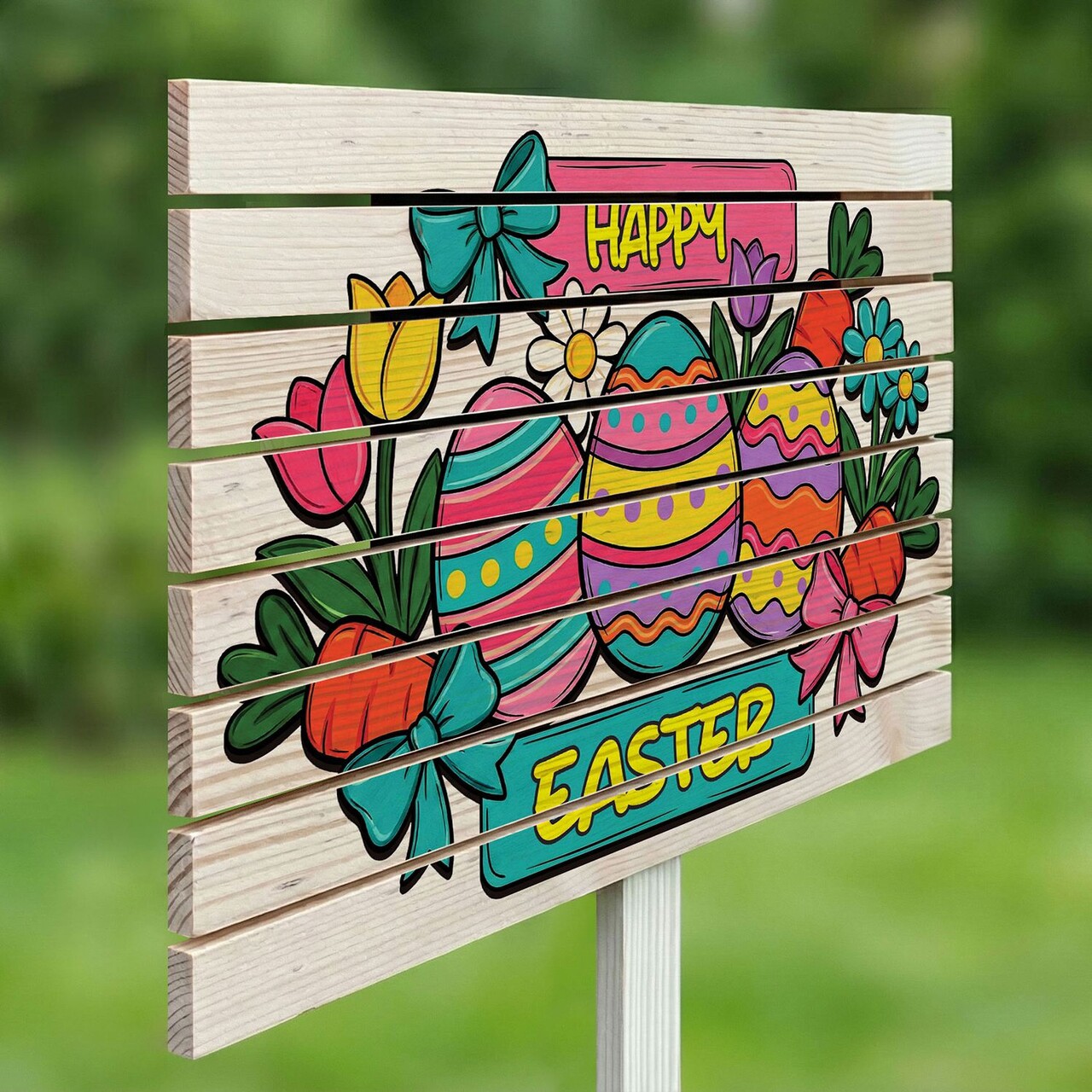 Semn de curte, Spring Garden Sign, 58x38 cm, Multicolor - imagine 2