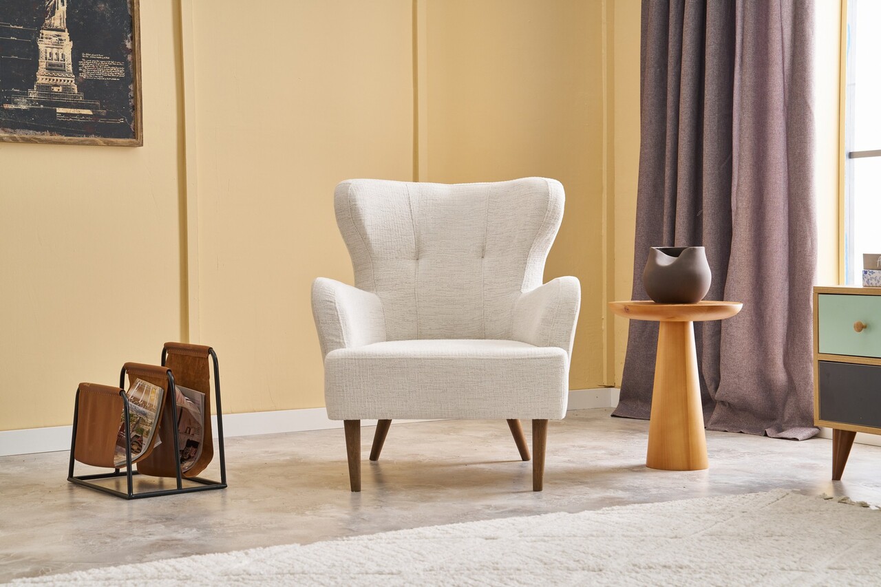 Fotoliu, Atelier del Sofa, 825BLC2368, Lemn de carpen, Crem - view 2