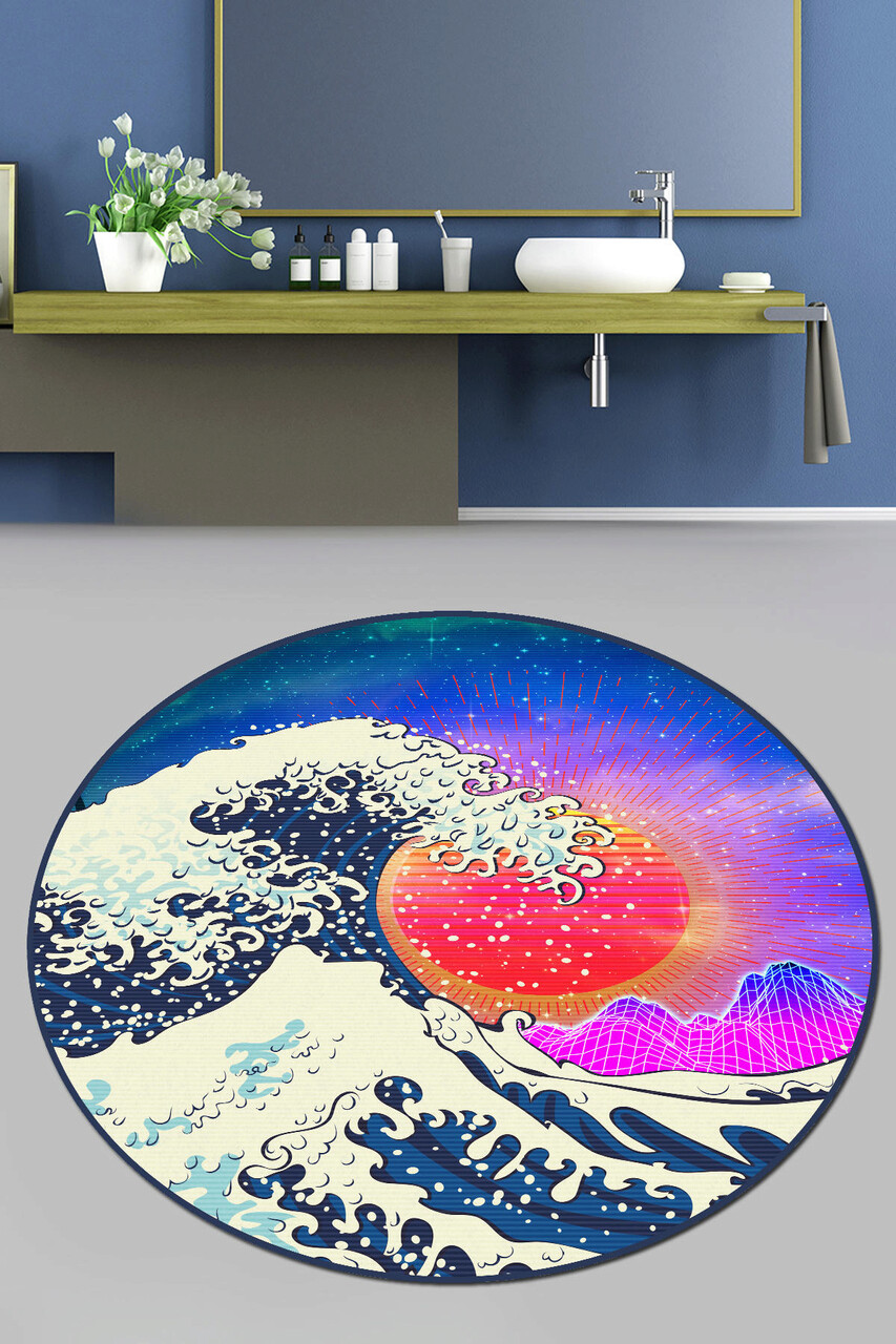 Covoras de baie L'essentiel Maison Tidal Wave Djt (80 cm) Multicolor