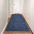 Covor de hol, Las Monte 3010, 100x300 cm, 60% bumbac;40% fibre acrilice, Gri/Albastru Marin