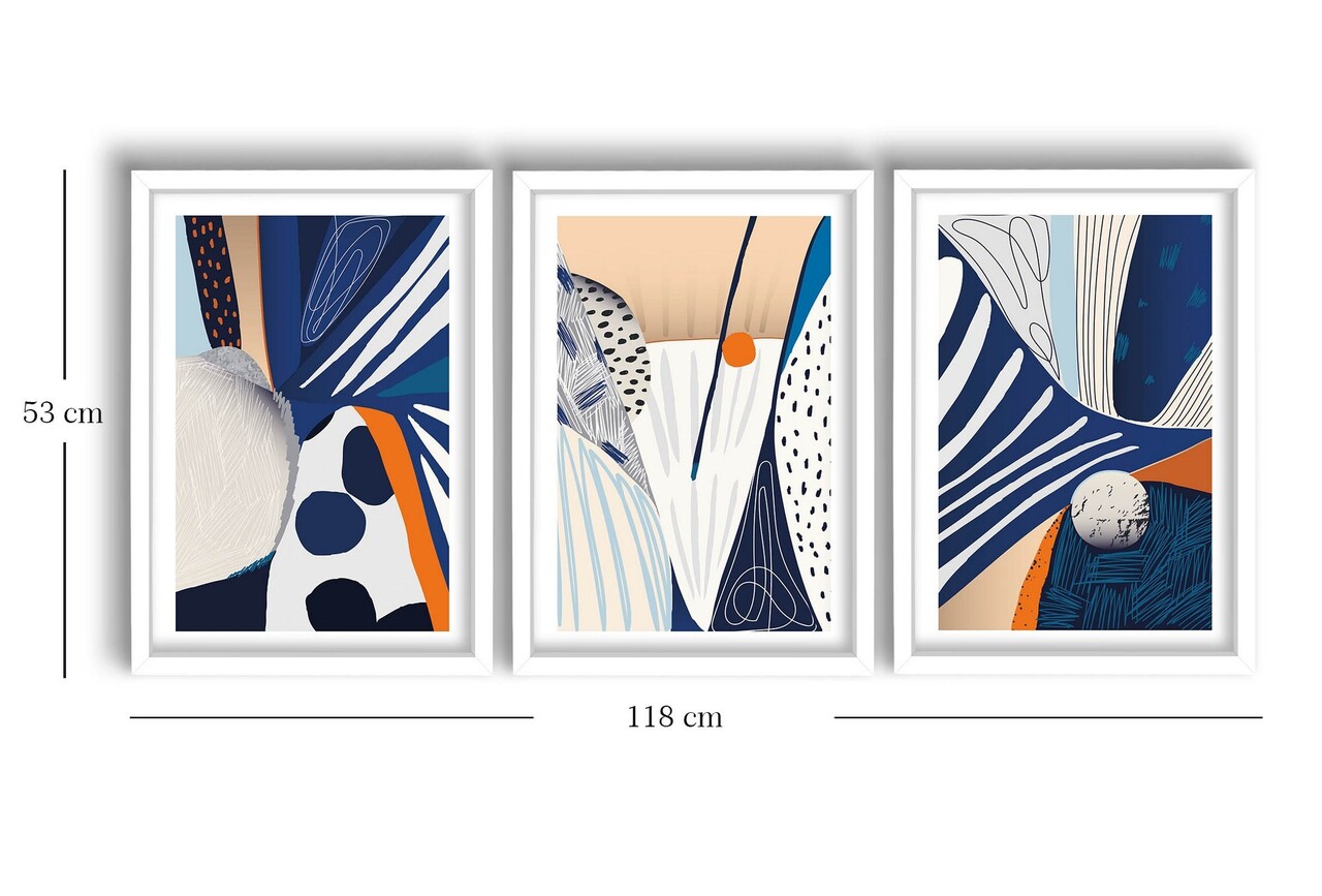 Set 3 tablouri decorative, 3P3853NISCT-015, Lemn, Multicolor - view 3