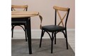 Set masă și scaune extensibile, Vella, Oliver, PAL, Stejar / Negru