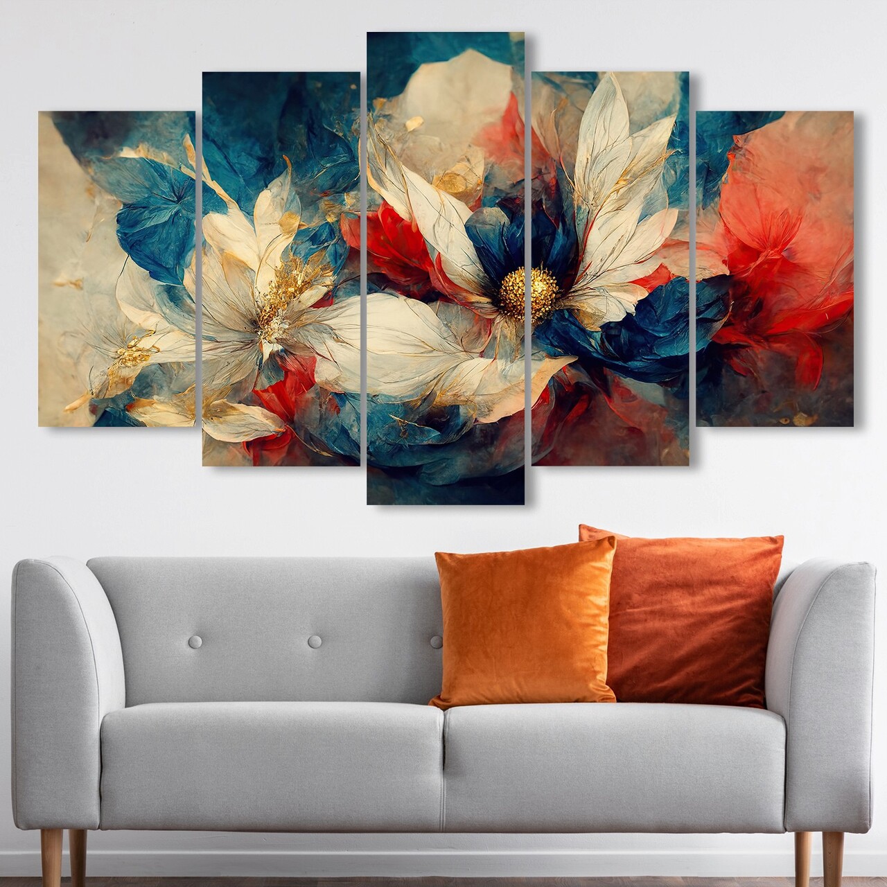 Set 5 tablouri decorative 5MDF4598_60100 (100 x 60) 3 mm Multicolor