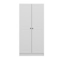 Dulap pentru haine, Minerva, Kale Membran White, 90x210x52 cm, PAL, Alb