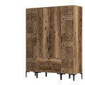 Dulap pentru haine, Hommy Craft, Kumsal PTP, 160x47.5x201.4 cm, PAL, Maro