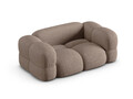 Canapea 2 locuri, Loretto, Cosmopolitan Design, 180x100x68 cm, tesatura structurata, cappuccino