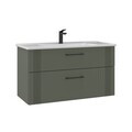Dulap de baie cu chiuvetă, Hanah Home, Bari 100 v2, Verde Mat