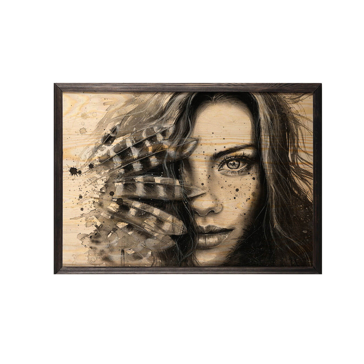 Tablou decorativ, Indıan Woman XL, Lemn, Lemn, Multicolor - 1 | YEO