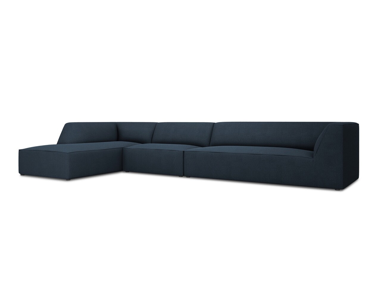 Coltar stanga 5 locuri, Ruby, Micadoni Home, BL, 366x180x69 cm, poliester, albastru navy - 1 | YEO