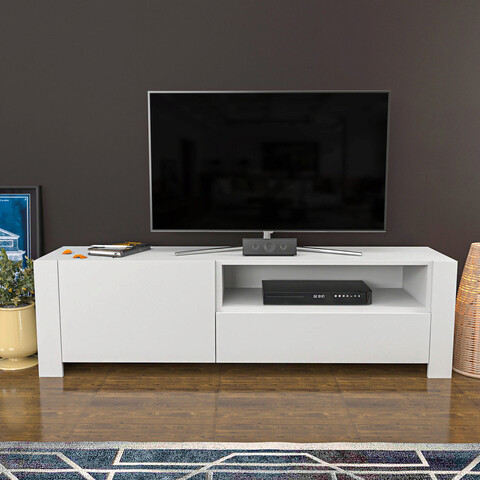 Comoda tv, retricy, piedmont, 160x36.8x46 cm, pal, alb