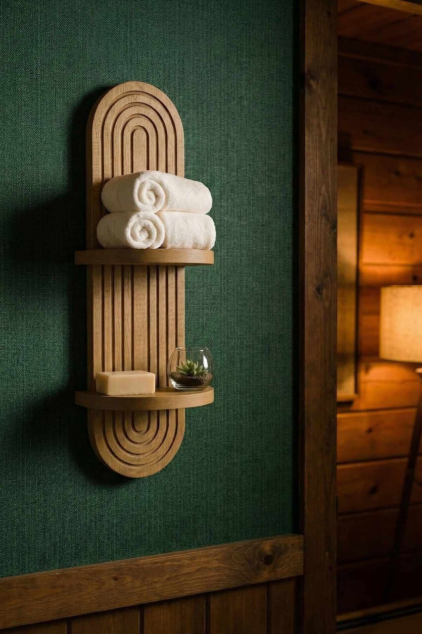Raft de perete, Hanah Home, Artmtkwll2, 20x70x13 cm, Wenge - view 5