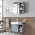 Set Dulap de Baie cu Chiuvetă și Oglindă (2 Piese), Hanah Home, 2929, MDF, Frasin