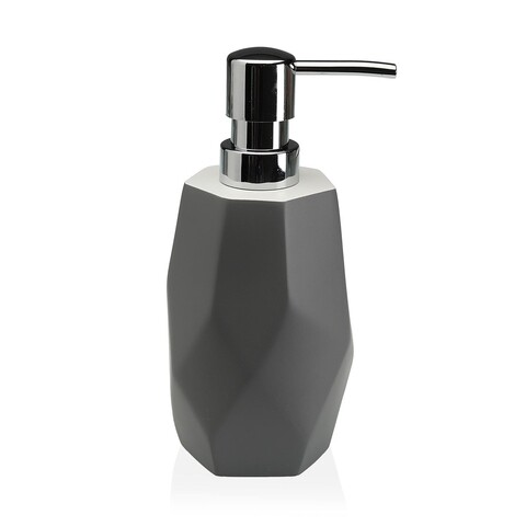 Dispenser sapun lichid amanda, versa, 8.2 x 8.2 x 21 cm, polirasina, gri