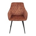 Scaun Satori, Homla, 62x58x79 cm, poliester/metal/MDF, maro deschis