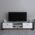 Comoda TV, Zena Home, Mora, Alb/Negru