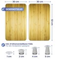 Set 2 protectii pentru aragaz Maximex, Wooden, 52x30 cm, sticla, multicolor