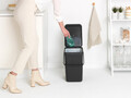 Cos de gunoi, Brabantia, Sort&Go, 25 L, 34x26.5x40 cm, polipropilena, gri