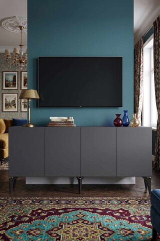 Consola, Hanah Home, Gumus 150, 150x79x32 cm, Antracit