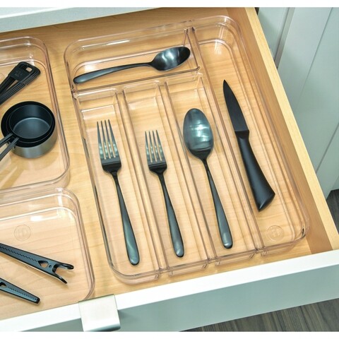 Organizator tacamuri pentru sertar bucatarie, iDesign, 25x35x5 cm