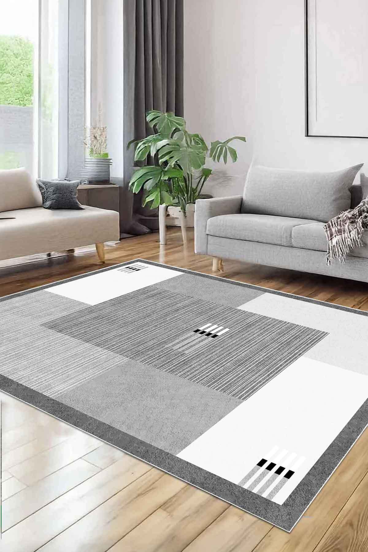 Covor, CLR-7375-HALI-5, 60x300 cm, Poliester, Gri