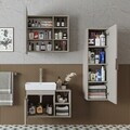Set Dulap de Baie cu Chiuvetă și Oglindă (3 Piese), Hanah Home, 2941, PAL MELAMINAT, Gresie