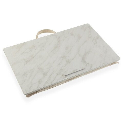 Tava pentru servire cu perna Marble, Versa, 48 x 30 x 4 cm, MDF/textil