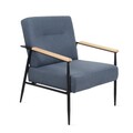 Fotoliu Veludo, Homla, 71x70x83 cm, metal/poliester, albastru denim