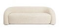 Canapea 3 locuri Clemence, Bizzotto, 200x89x61 cm, poliester, bej