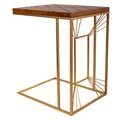 Masuta de cafea Geometric, Creaciones Meng, 45x35x55 cm, lemn de brad/fier
