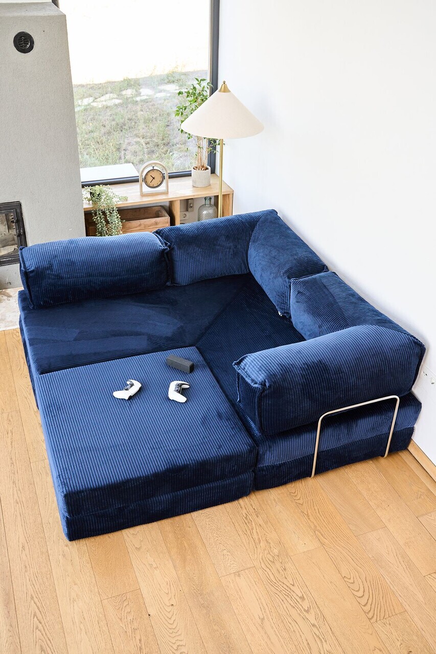 Coltar, Atelier del Sofa, 118FVL1403, Tesatura plus reiata, Albastru navy - view 3