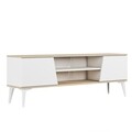Comoda TV, Minima, Marelli, 150 x 54 x 35 cm, pal melaminat, stejar/alb