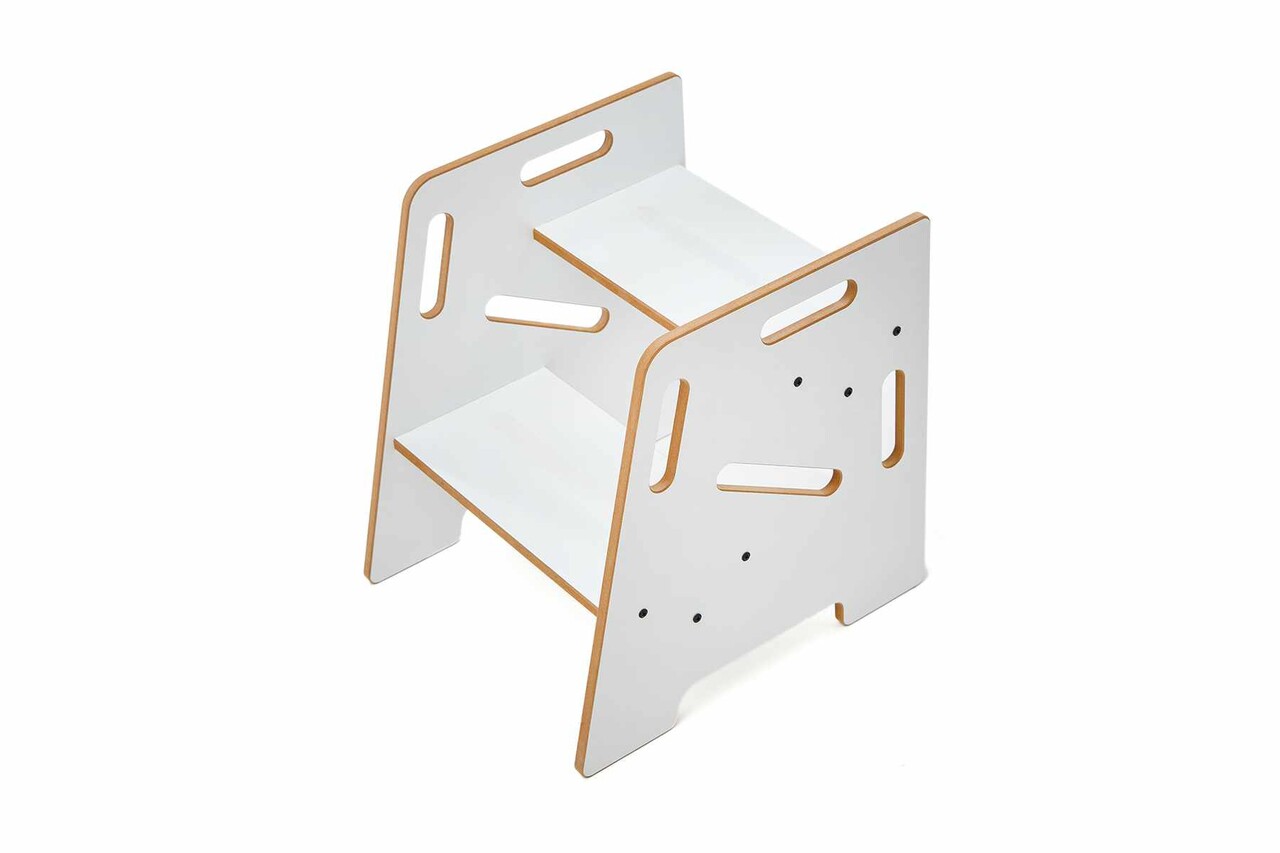 Scaun pentru copii, Hanah Home, Step Stool, 34x39x39 cm, Alb - view 6