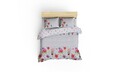 Lenjerie de pat dubla King Quilt(FR) Spring - Fuchsia, Cotton Box, 3 piese, 240x220 cm, bumbac ranforce, multicolor