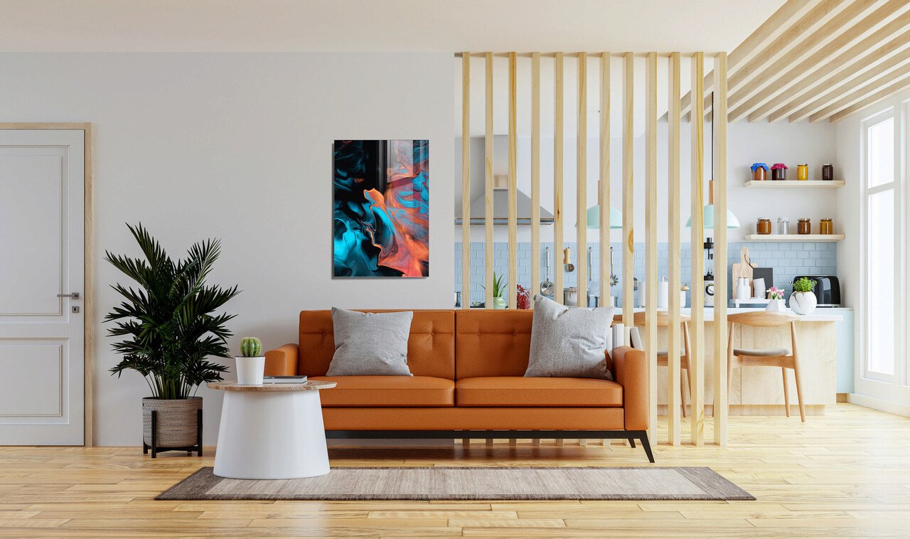Tablou decorativ, 1499, Sticla temperata, 50 x 70 cm, Multicolor - 1 | YEO
