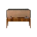 Bancheta cu spatar, Vina 1053-2, Vella, Anthracite, Walnut, 110x40x85 cm
