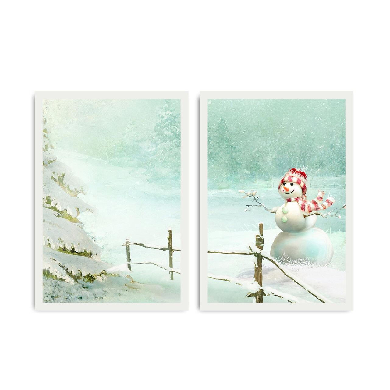 Set 2 tablouri decorative, 2PBCTNOEL-01, Cadru: 100% PVC (grosime: 22 mm), Multicolor - view 2