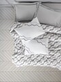 Set cuvertura pique dubla, Eldon - Grey, Cotton Box, Poliester