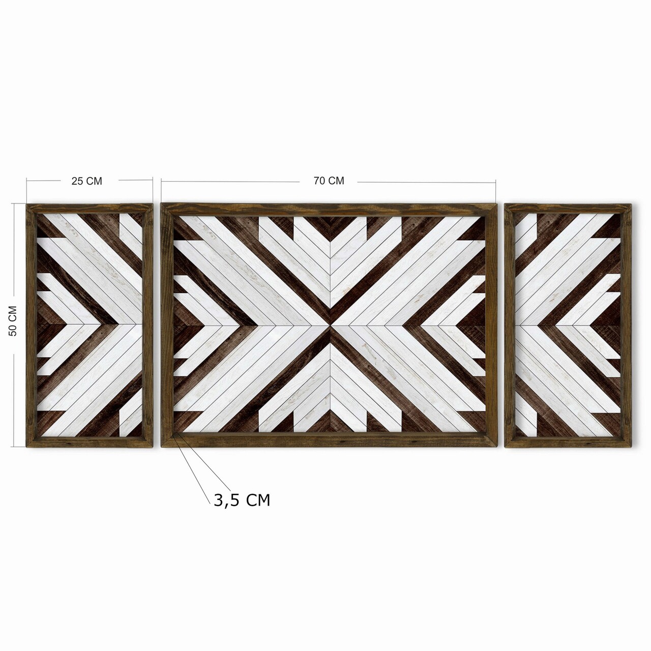 Set 3 tablouri decorative TAH037 MDF Imprimat UV Multicolor