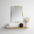 Oglinda decorativa, Neostill, Pera Mirror, Metal, Auriu