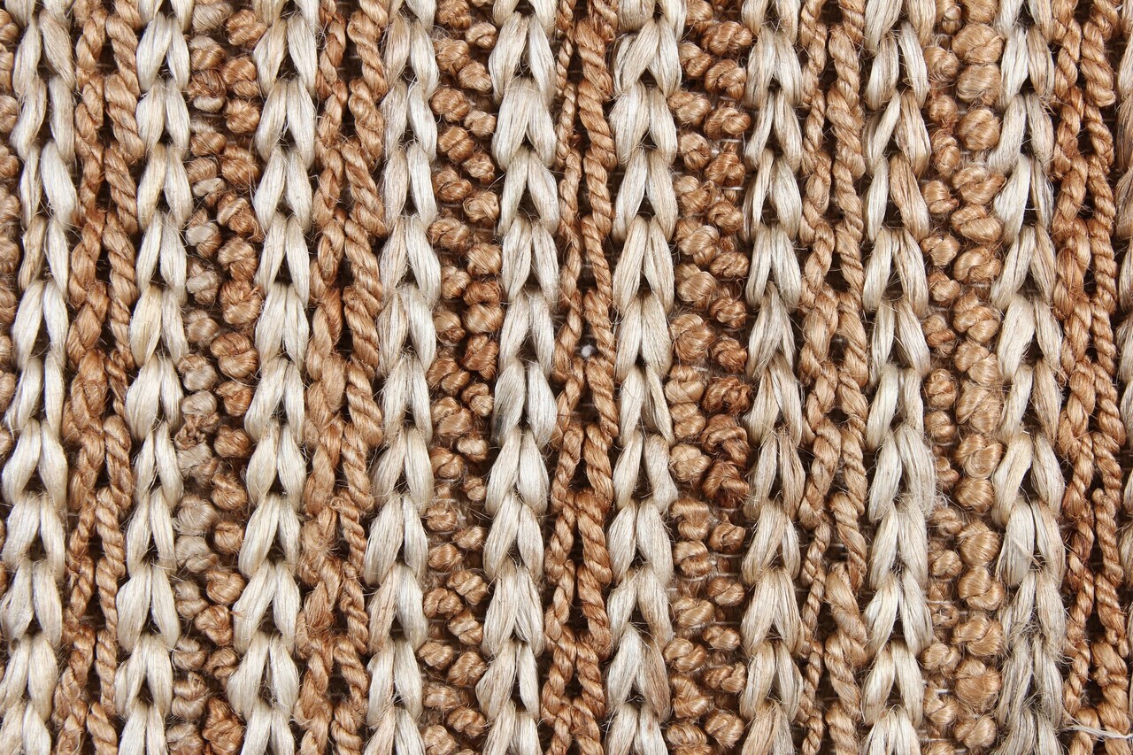 Covor, Flatweave Choti S11152, 80x150 cm, Iuta, Maro / Crem