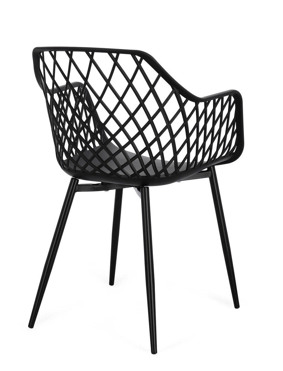 Scaun Optik Total, Bizzotto, 58x54x85.5 cm, polipropilena/otel, negru - 2 | YEO