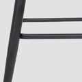 Scaun de bar Hana Reducido, Homla, 52x44x89 cm, metal/MDF/catifea din poliester, negru