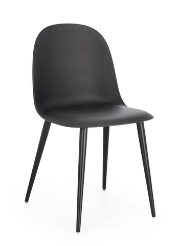 Scaun Ella, Bizzotto, 45x51.5x80.5 cm, polipropilena/otel, negru