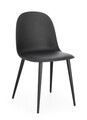 Scaun Ella, Bizzotto, 45x51.5x80.5 cm, polipropilena/otel, negru